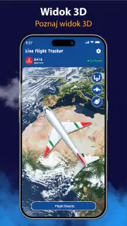 Śledzenie lotw żywo – widok 3D screenshot 3