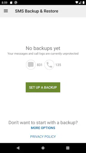 SMS Backup & Restore screenshot 1