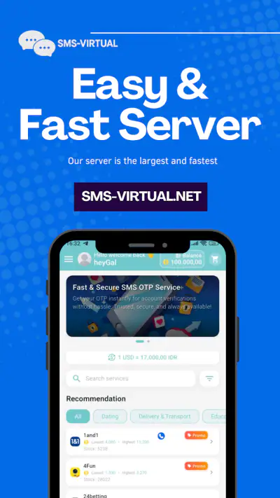 SMS Virtual - Veification SMS screenshot 1