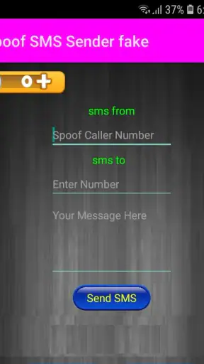 Spoof SMS Sender fake screenshot 1