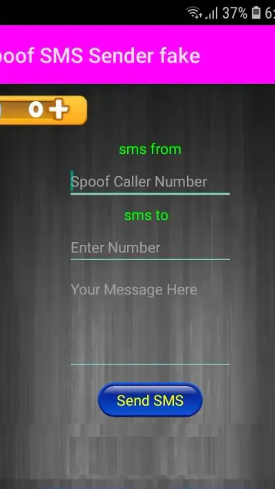 Spoof SMS Sender fake screenshot 1