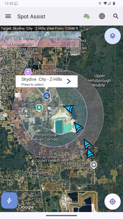 Spot Assist Skydiving Tool screenshot 1