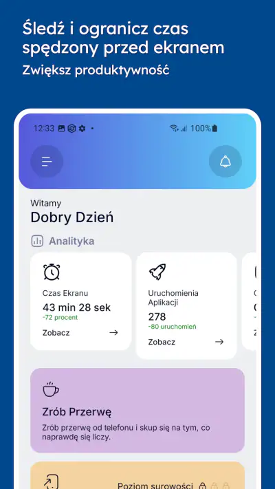 Stay Focused Blokada aplikacji screenshot 1