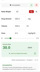 Super Infusion Calculator screenshot