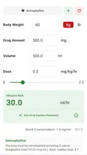 Super Infusion Calculator screenshot 1