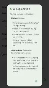 Super Infusion Calculator screenshot