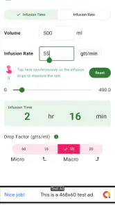 Super Infusion Calculator screenshot