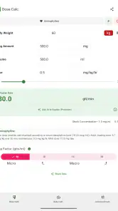 Super Infusion Calculator screenshot