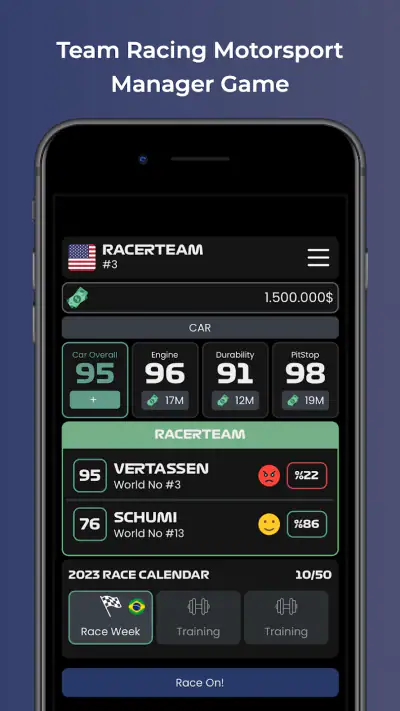 Team Racing Motorsport Manager screenshot 1