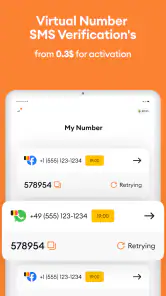 Temp Number - Receive SMS screenshot