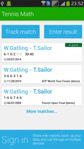 Tennis Math: score & stats screenshot 1