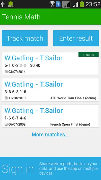Tennis Math: score & stats screenshot 1