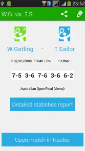 Tennis Math: score & stats screenshot