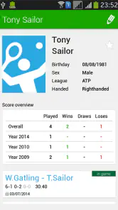 Tennis Math: score & stats screenshot
