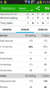Tennis Math: score & stats screenshot
