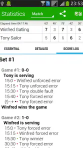 Tennis Math: score & stats screenshot