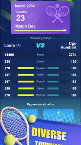 Tennis rising star screenshot