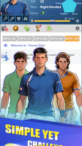 Tennis rising star screenshot