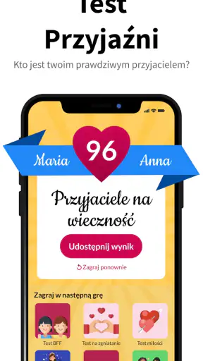 Test przyjaźń: test BFF screenshot 1