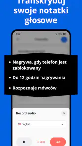 Transkrybuj audio na tekst screenshot