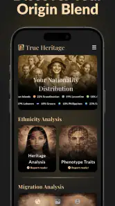 True Heritage & Ancestry: EDNA screenshot