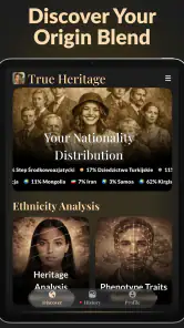True Heritage & Ancestry: EDNA screenshot