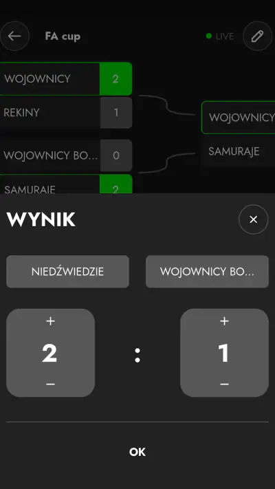 Turnieje: Tournament Maker screenshot 1