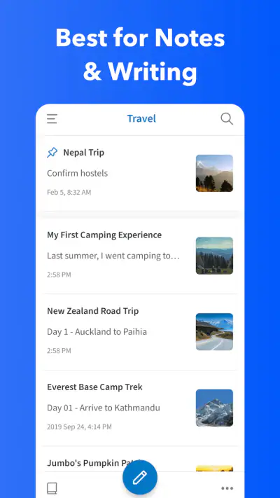 UpNote screenshot 1