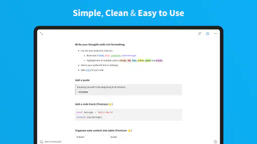 UpNote screenshot