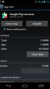 Usługi Google Play screenshot