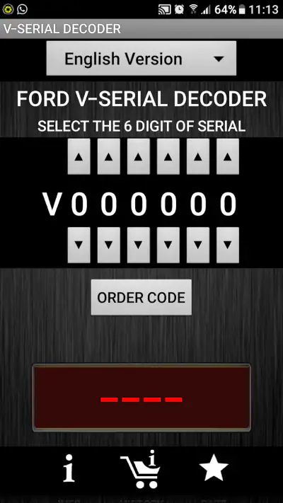 V-Serial Radio Code Decoder screenshot 1