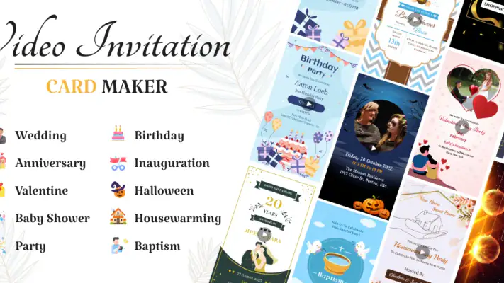 Video Invitation Card Maker screenshot 1