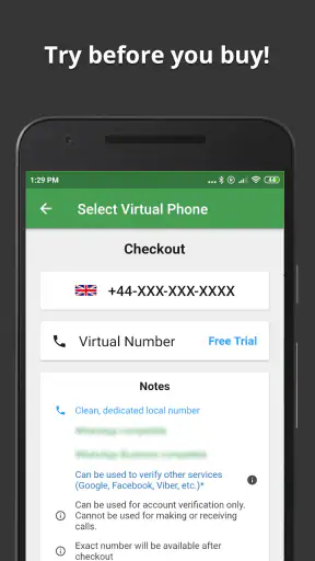 Wabi: Wirtualny numer telefonu screenshot 1