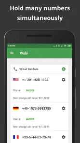 Wabi: Wirtualny numer telefonu screenshot