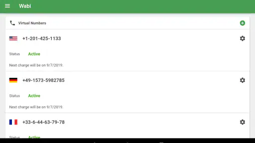 Wabi: Wirtualny numer telefonu screenshot