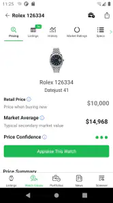 WatchCharts screenshot
