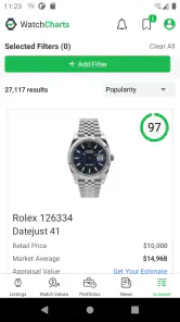 WatchCharts screenshot