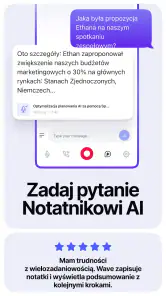 Wave – Notatnik AI screenshot