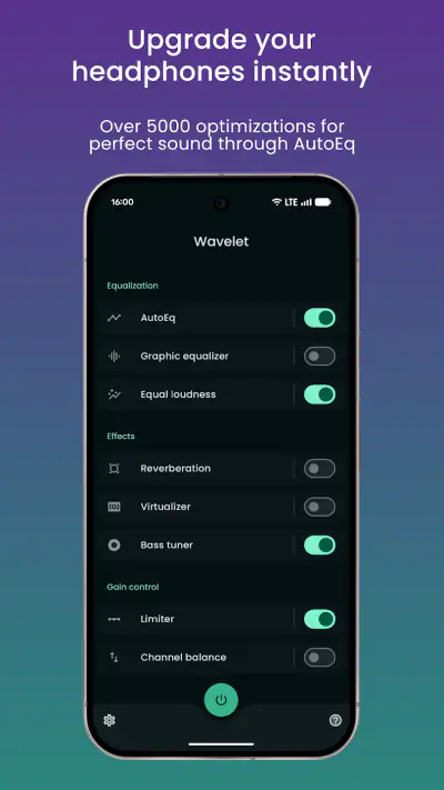 Wavelet: headphone equalizer screenshot 1