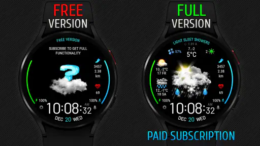 Weather watch face W5 screenshot