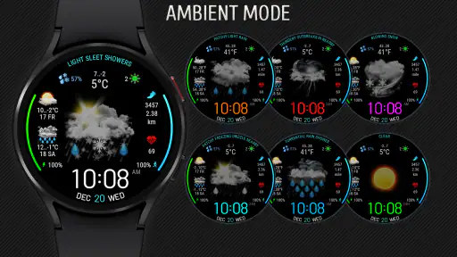 Weather watch face W5 screenshot