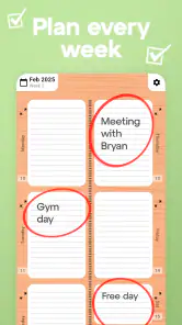 Week Notes Planner screenshot
