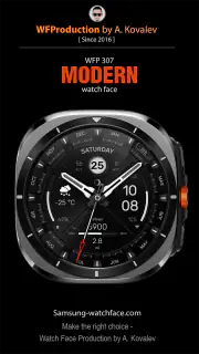 WFP 307 Modern watch face screenshot 1