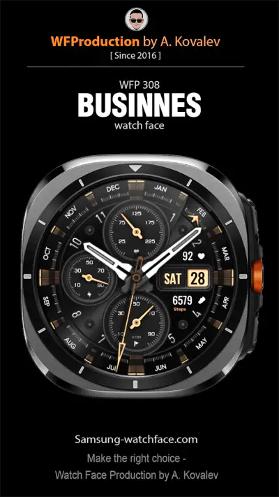 WFP 308 Business watch face screenshot 1