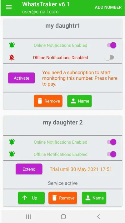 WhatsTraker screenshot 1