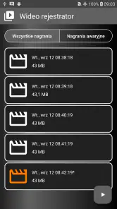 Wideorejestrator samochodowy screenshot