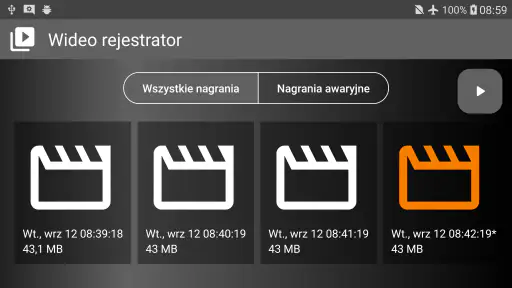 Wideorejestrator samochodowy screenshot