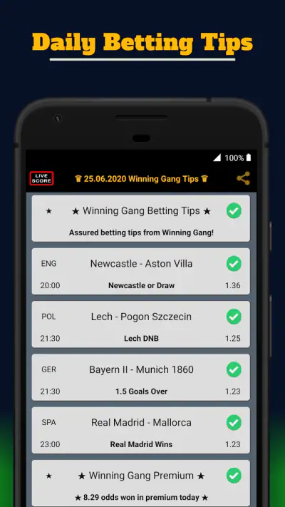 Winning Gang Betting Tips screenshot 1