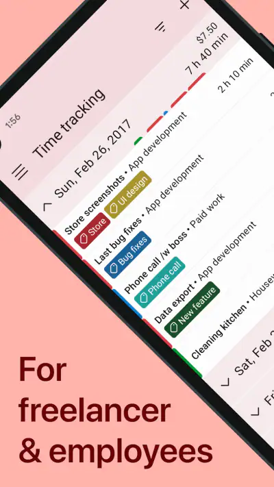 WorkingHours - Time Tracking screenshot 1
