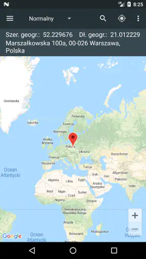 Współrzędne Mapy screenshot 1
